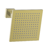 Abey Gareth Ashton Brass 200mm x 200mm Square Shower Head with 200mm Ceiling Dropper - Brushed Brass